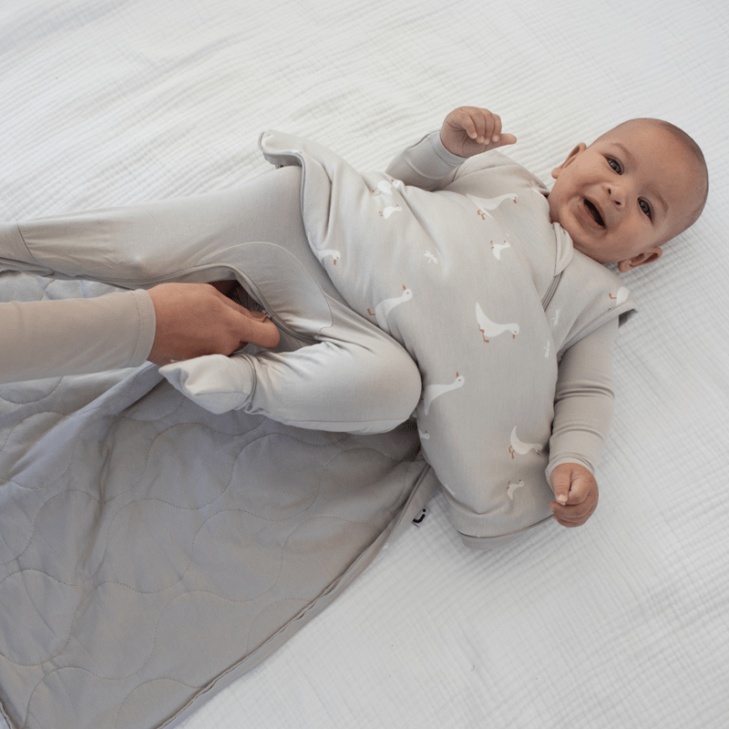 Sleep Bag – Goose Print (1.0 TOG, 9–18 Months) - gunamuna Sleep Sack sold by Rosebud & Jo