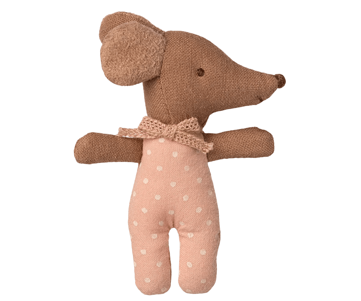 Sleepy wakey baby mouse in matchbox - Rose - Maileg Toys sold by Rosebud & Jo