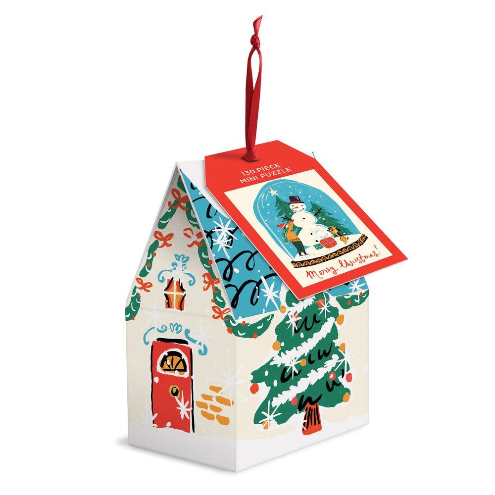 Snow Globe 130 Piece Puzzle Ornament - Chronicle Books Toys sold by Rosebud & Jo