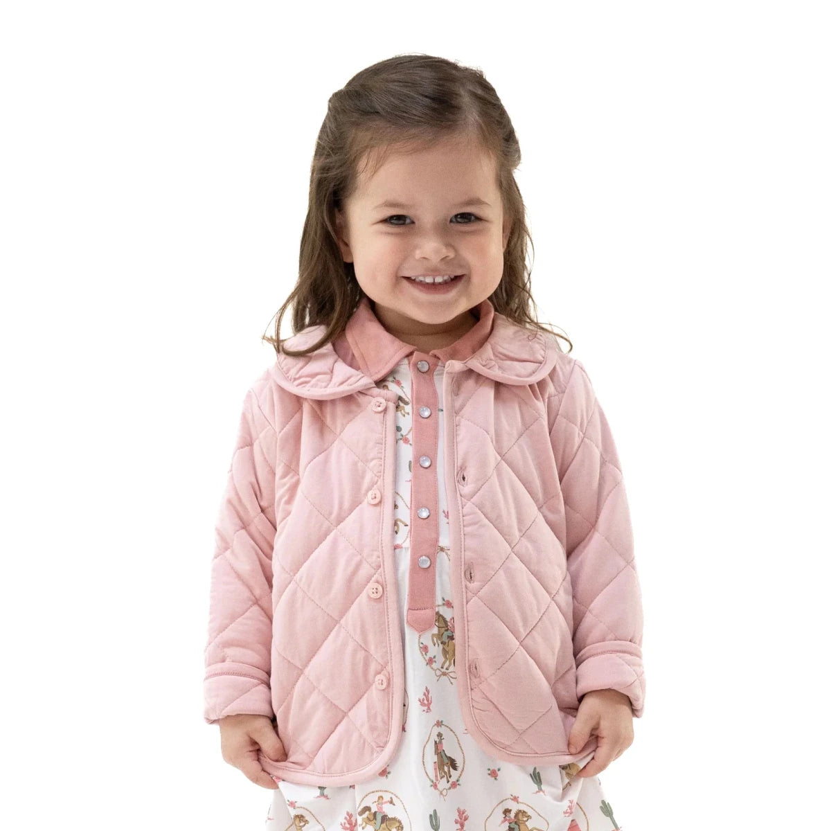 Solid Mellow Rose - Quilted Jacket - Angel Dear Jackets sold by Rosebud & Jo