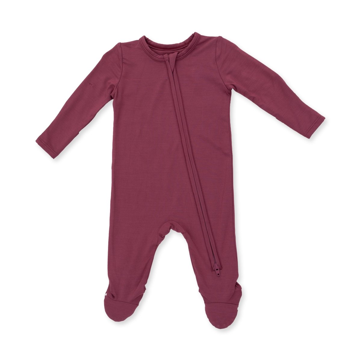 Solid Oxblood Red - 2 Way Zipper Footie - Angel Dear Footies sold by Rosebud & Jo