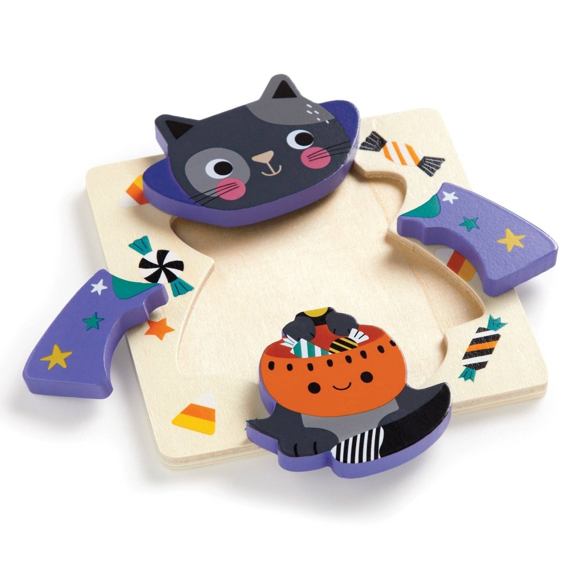 Spooky Friends Set of 4 Wood Puzzles - Chronicle Books Puzzle sold by Rosebud & Jo