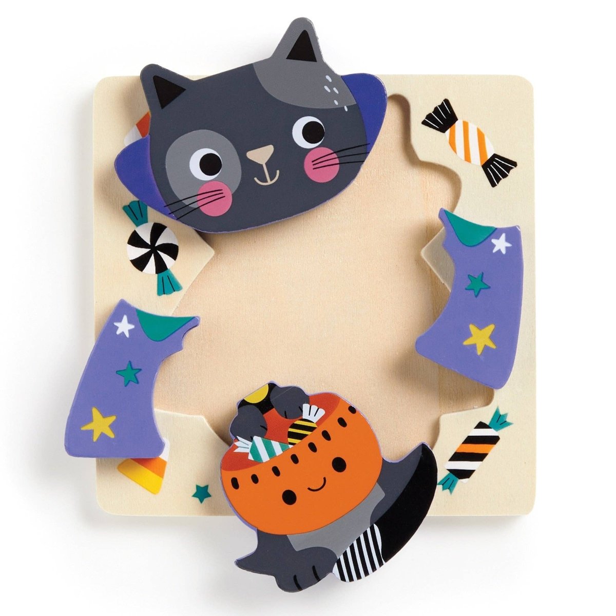 Spooky Friends Set of 4 Wood Puzzles - Chronicle Books Puzzle sold by Rosebud & Jo