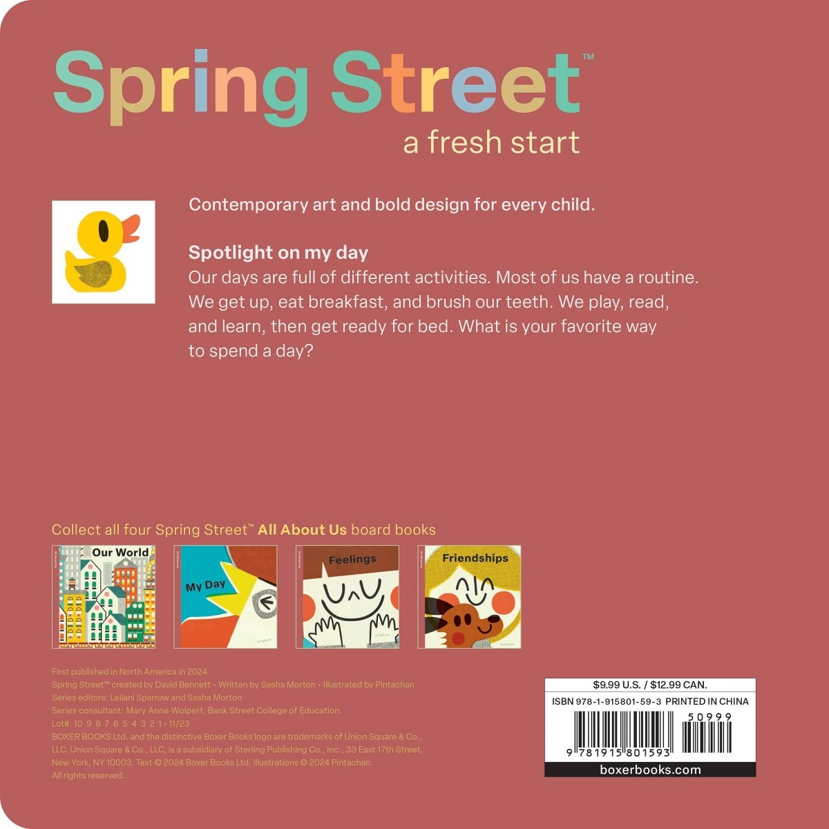 Spring Street All About Us: My Day - Hachette Book Group Books sold by Rosebud & Jo