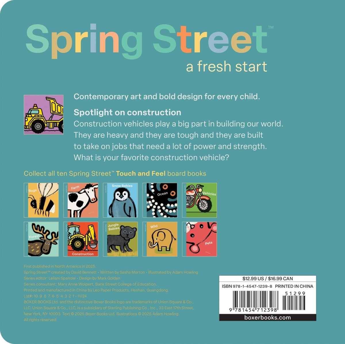 Spring Street Touch and Feel: Construction - Hachette Book Group Books sold by Rosebud & Jo