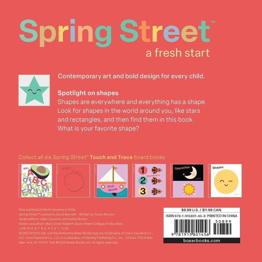 Spring Street Touch and Trace: Shapes - Hachette Book Group Books sold by Rosebud & Jo