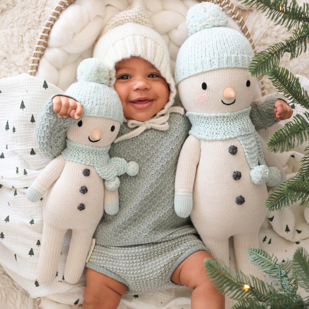 Spruce the Snowman - Cuddle + Kind Stuffed Animals sold by Rosebud & Jo