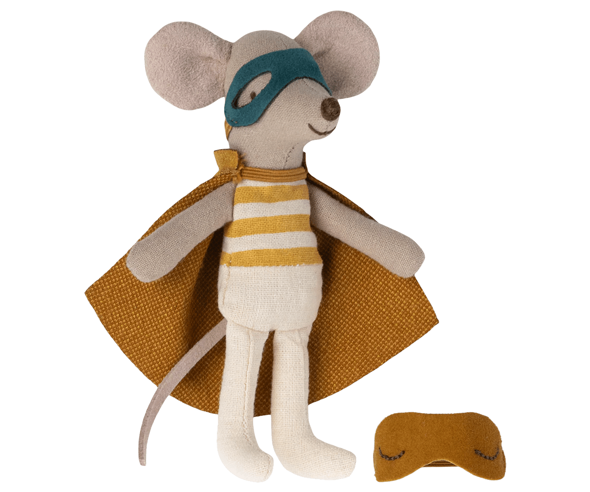 Super Hero, Little Brother in Matchbox - Maileg Toy sold by Rosebud & Jo