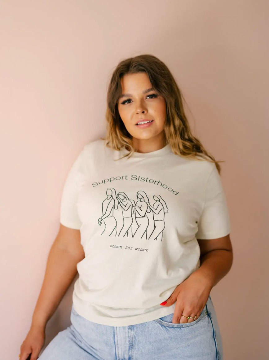 Support Sisterhood Empowerment T-Shirt - Polished Prints sold by Rosebud & Jo