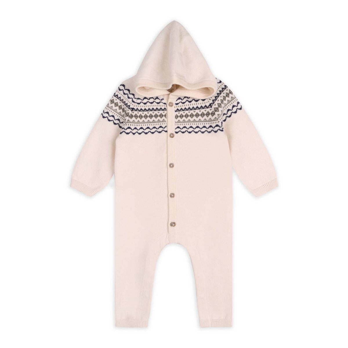Sweater Knit Baby Hooded Jumpsuit - Viverano Organics Baby & Toddler Clothing sold by Rosebud & Jo