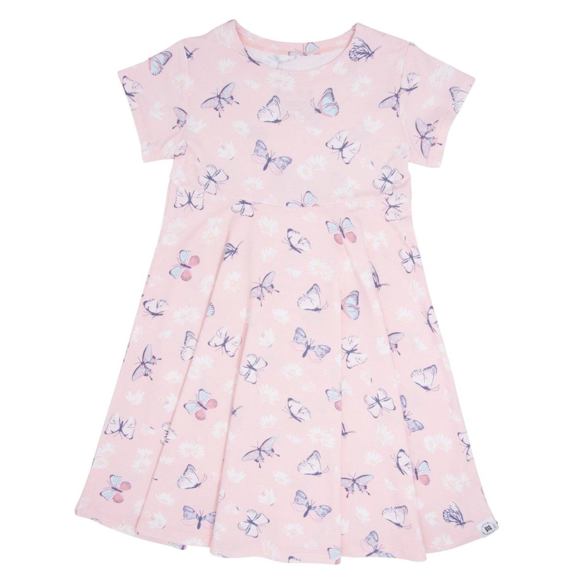 Swirly Girl Dress in Butterfly Daisy - Sweet Bamboo Baby & Toddler Clothing sold by Rosebud & Jo