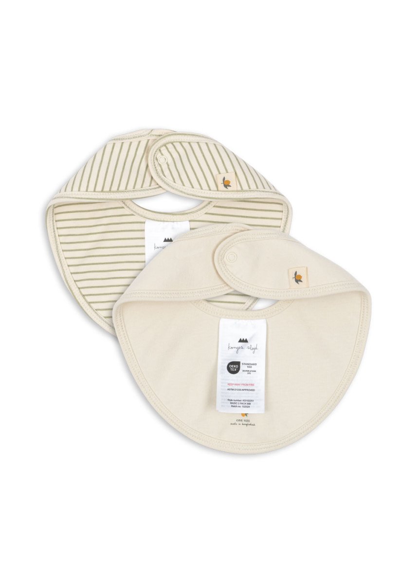 Tea Stripe 2 - Pack Bibs - Konges Sløjd A/S Bib sold by Rosebud & Jo