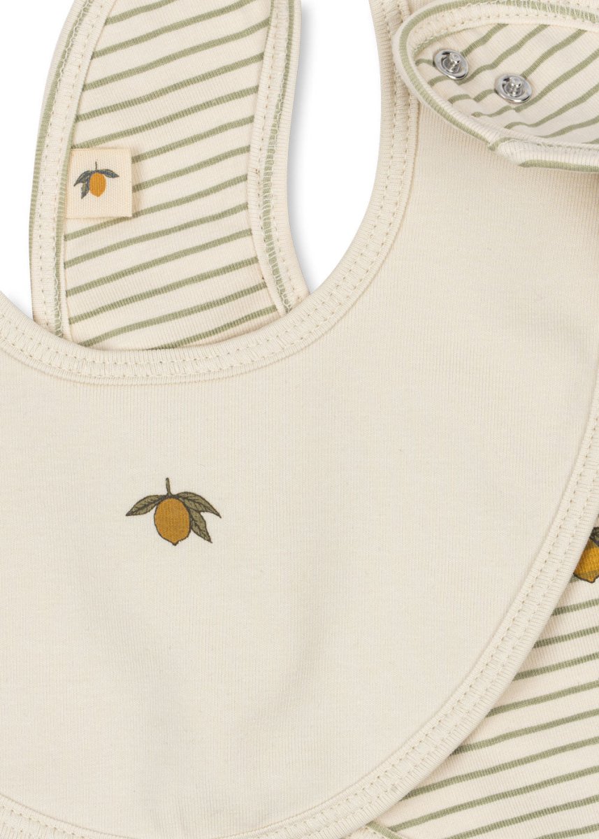 Tea Stripe 2 - Pack Bibs - Konges Sløjd A/S Bib sold by Rosebud & Jo