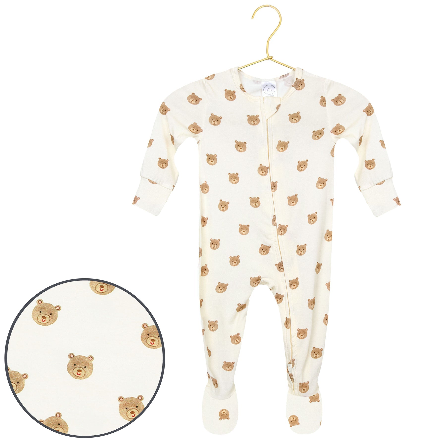 Zipper Footies - Teddy Zipper Footies