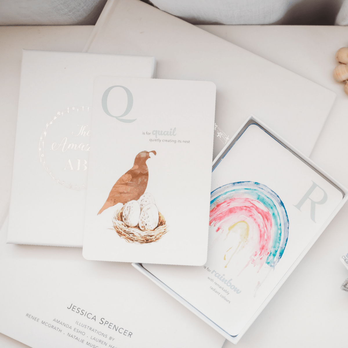 The Amazing ABC Flash Cards – Watercolor Alphabet Learning for Toddlers & Preschoolers - Adored Illustrations by Rosebud & Jo