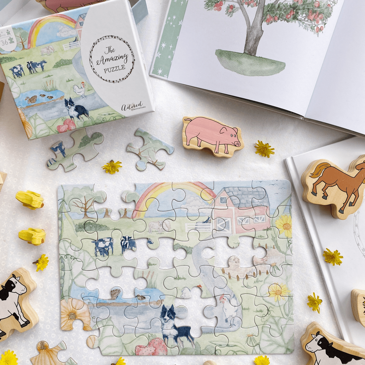 The Amazing Puzzle - Adored Illustrations Puzzle sold by Rosebud & Jo