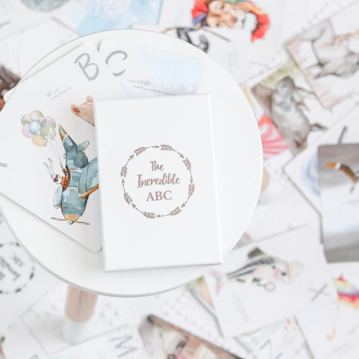 The Incredible ABC Flash Cards – Alphabet Learning for Toddlers & Preschoolers - Adored Illustrations sold by Rosebud & Jo