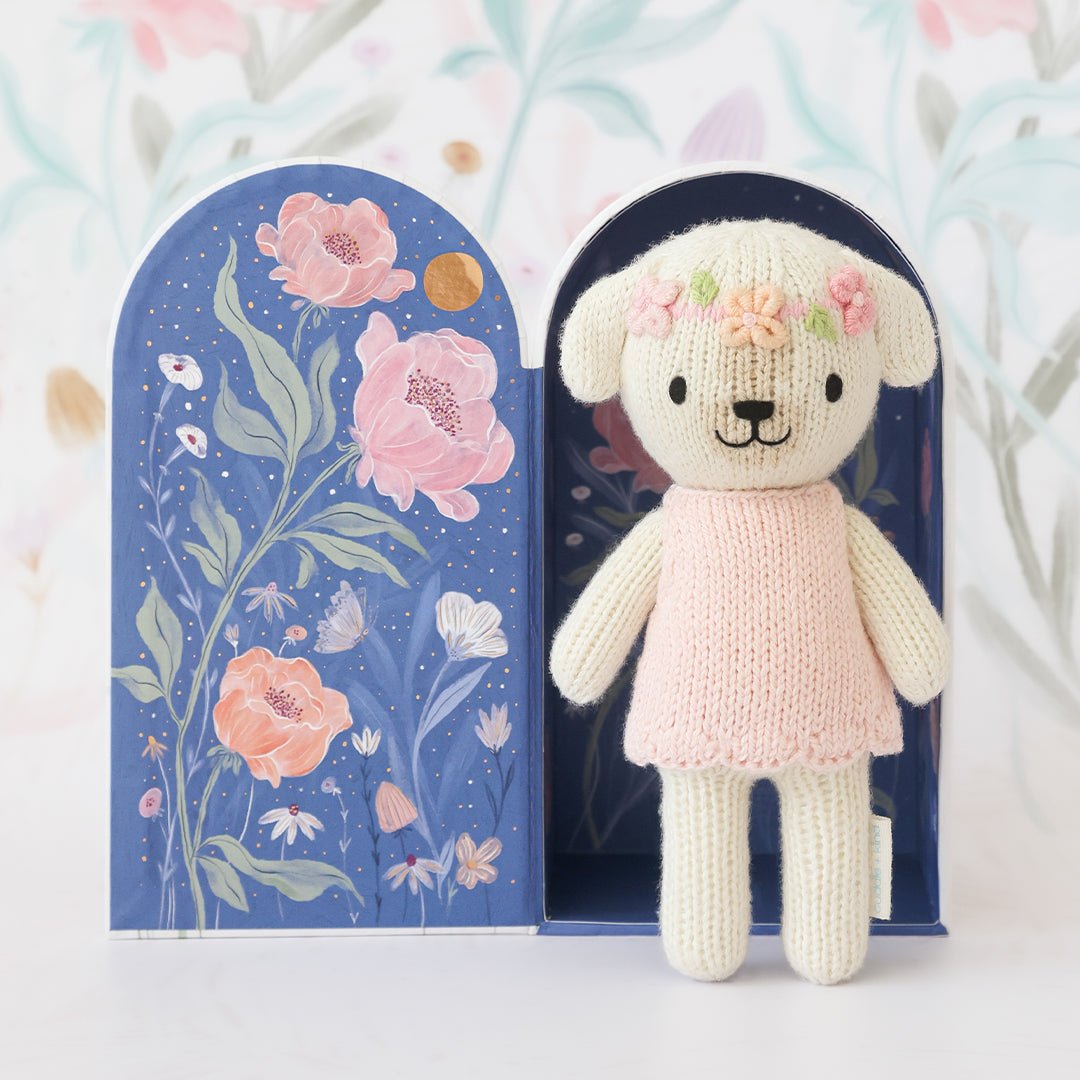 Tiny Charlotte the Dog - Cuddle + Kind Toys sold by Rosebud & Jo