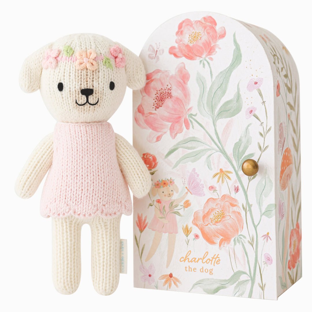 Tiny Charlotte the Dog - Cuddle + Kind Toys sold by Rosebud & Jo