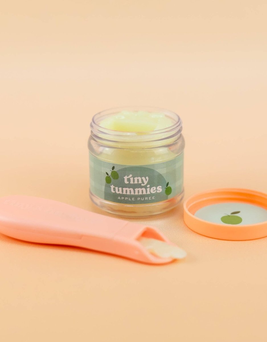 Tiny Tummies Apple Puree Doll Jar & Spoon Set - Tiny Harlow - North America Toys sold by Rosebud & Jo