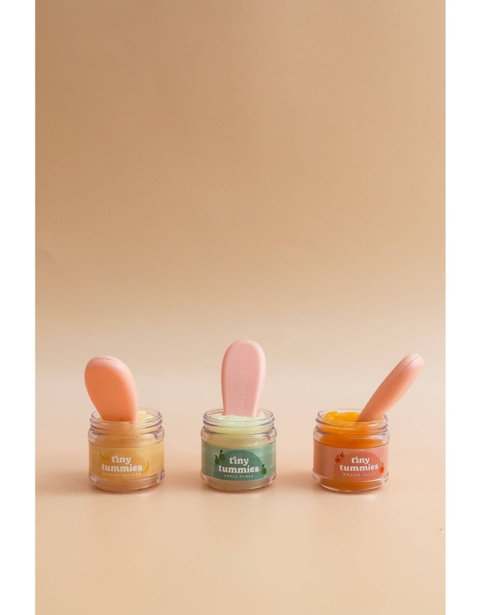 Tiny Tummies Apple Puree Doll Jar & Spoon Set - Tiny Harlow - North America Toys sold by Rosebud & Jo