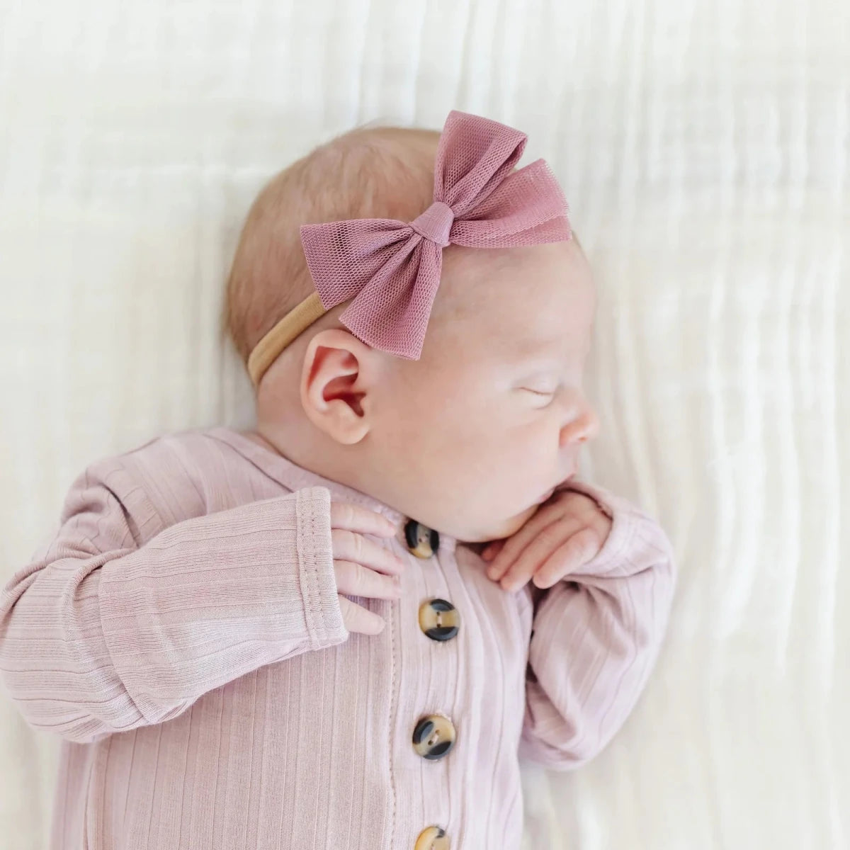 Tulle Bow Headband - Iris - Lou Lou & Company Hair Accessories sold by Rosebud & Jo