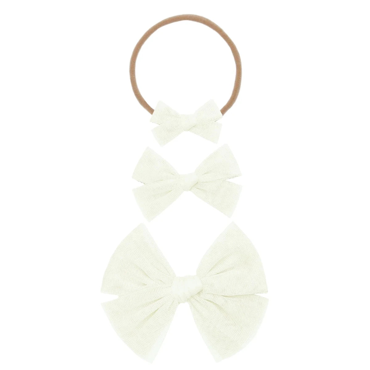 Tulle Bow Headband - Ivory - Lou Lou & Company Hair Accessories sold by Rosebud & Jo