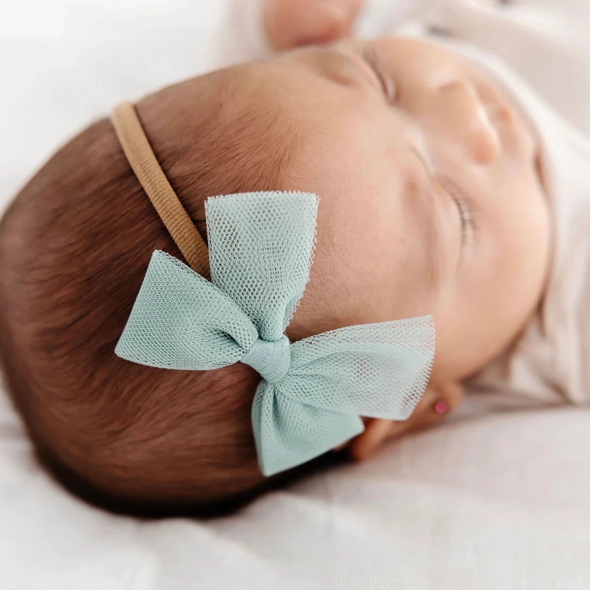 Tulle Bow Headband - Sand - Lou Lou & Company Hair Accessories sold by Rosebud & Jo