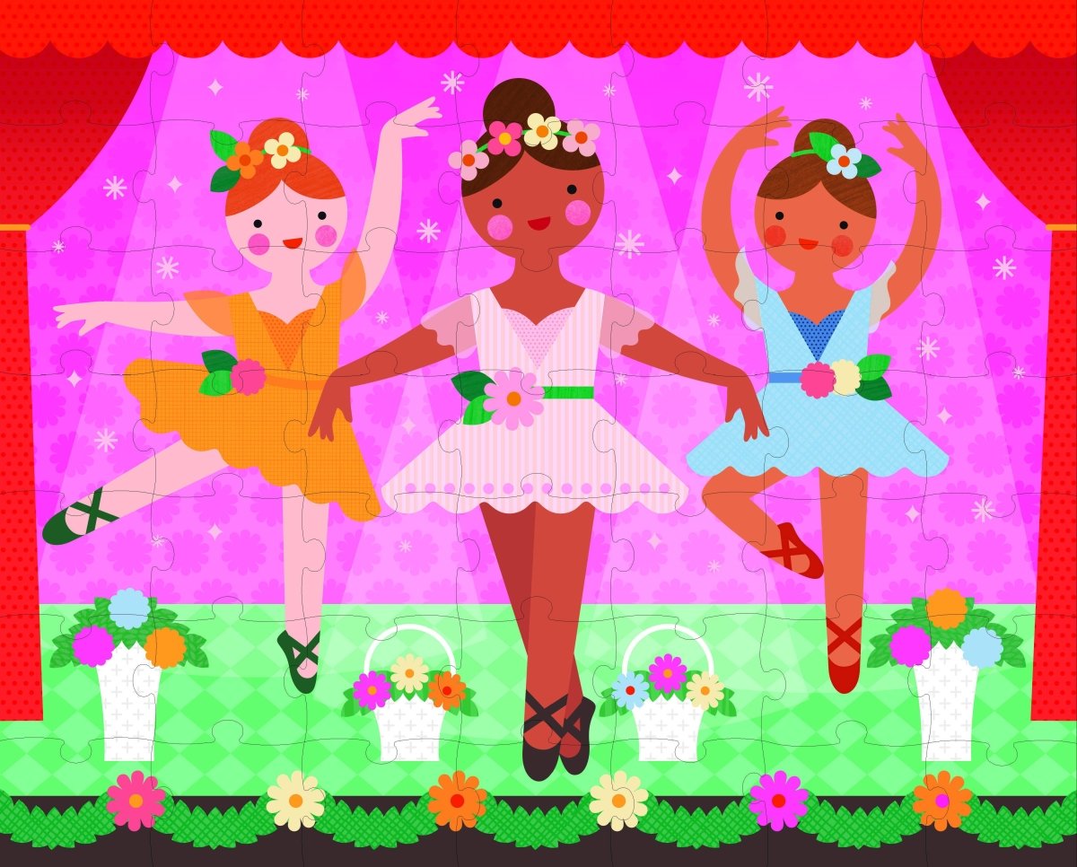 Two Sided On - The - Go Puzzle Ballerina - Chronicle Books Puzzle sold by Rosebud & Jo