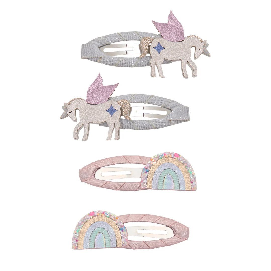 Unicorn and Rainbow Hair Clips - Mimi & Lula Hair Accessories sold by Rosebud & Jo