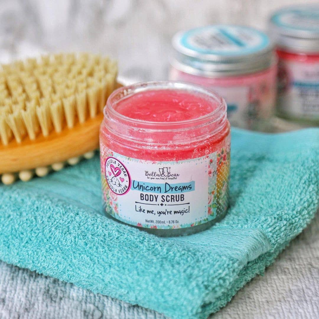 Unicorn Dreams 3 - in - 1 Body Scrub, Wash & Moisturize Vegan & Cruelty - Free - Bella & Bear Skincare sold by Rosebud & Jo