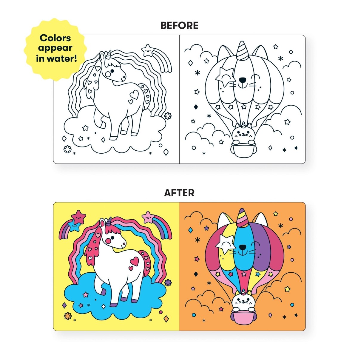Unicorn Dreams Color Magic Bath Book - Chronicle Books Bath Toy sold by Rosebud & Jo
