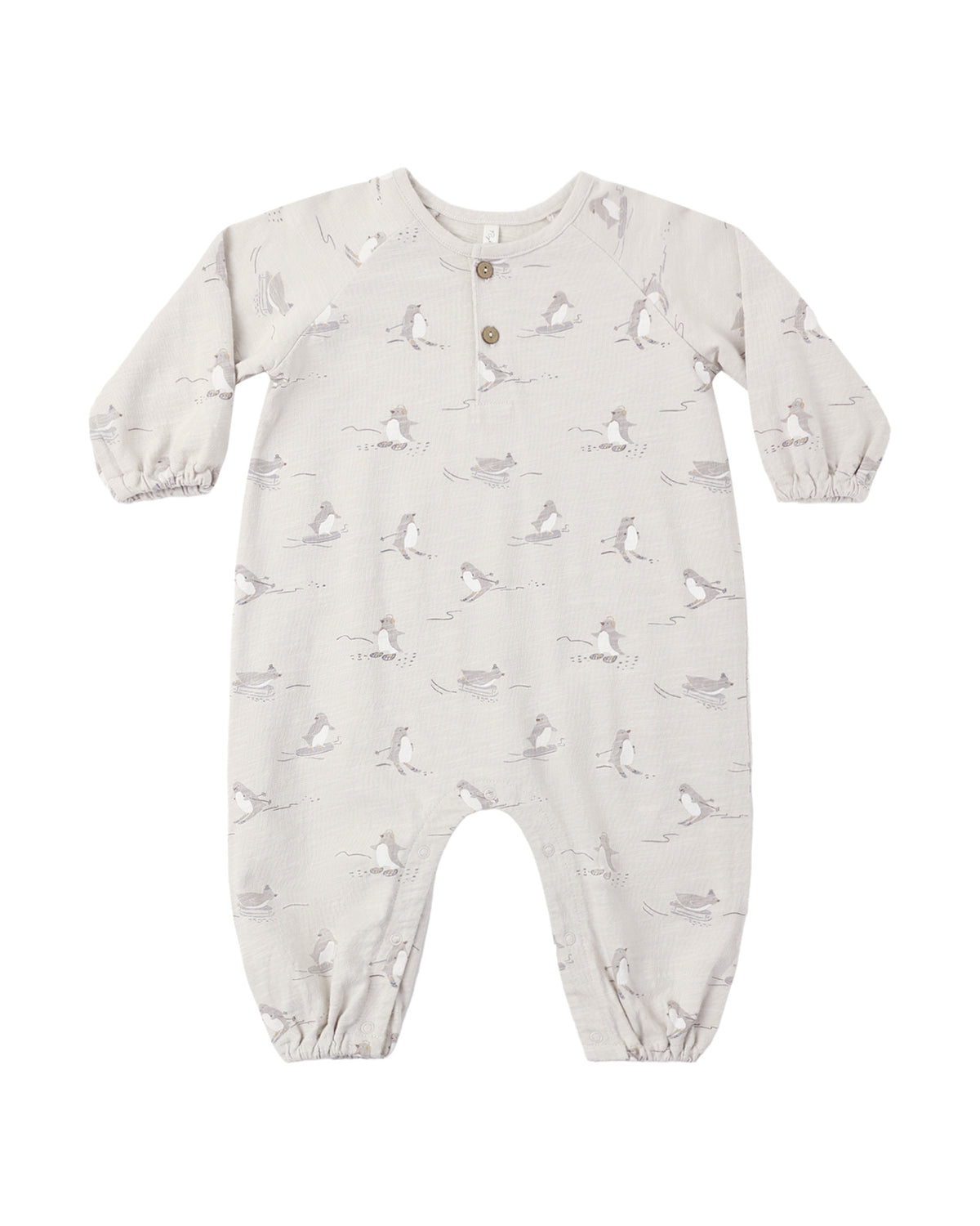 Henley Jumpsuit Skiing Penguins