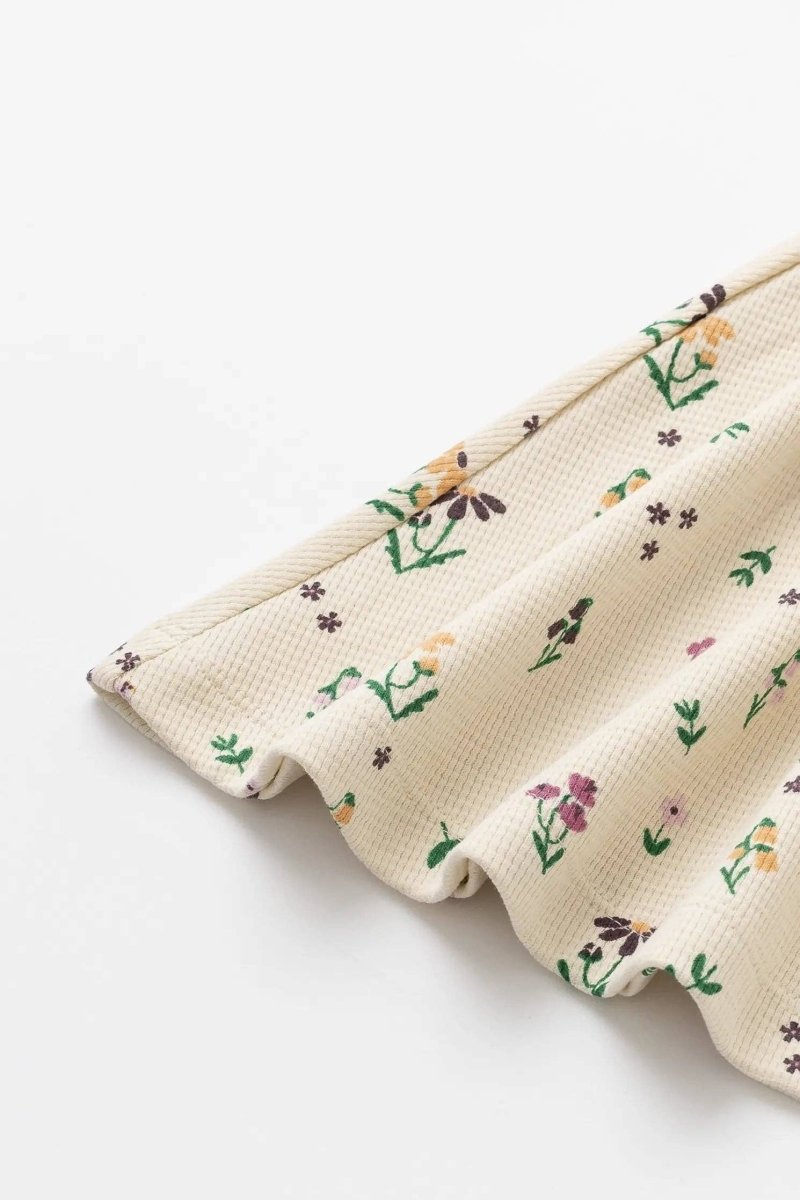 Waffle Dress in Fall Flowers - Monica + Andy Baby & Toddler Clothing sold by Rosebud & Jo