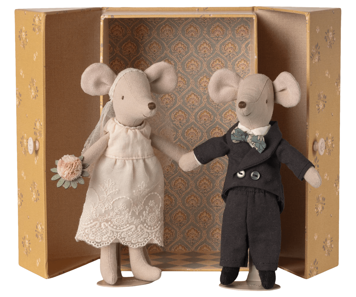 Wedding mice couple in box, Mum and dad - Maileg Toys sold by Rosebud & Jo
