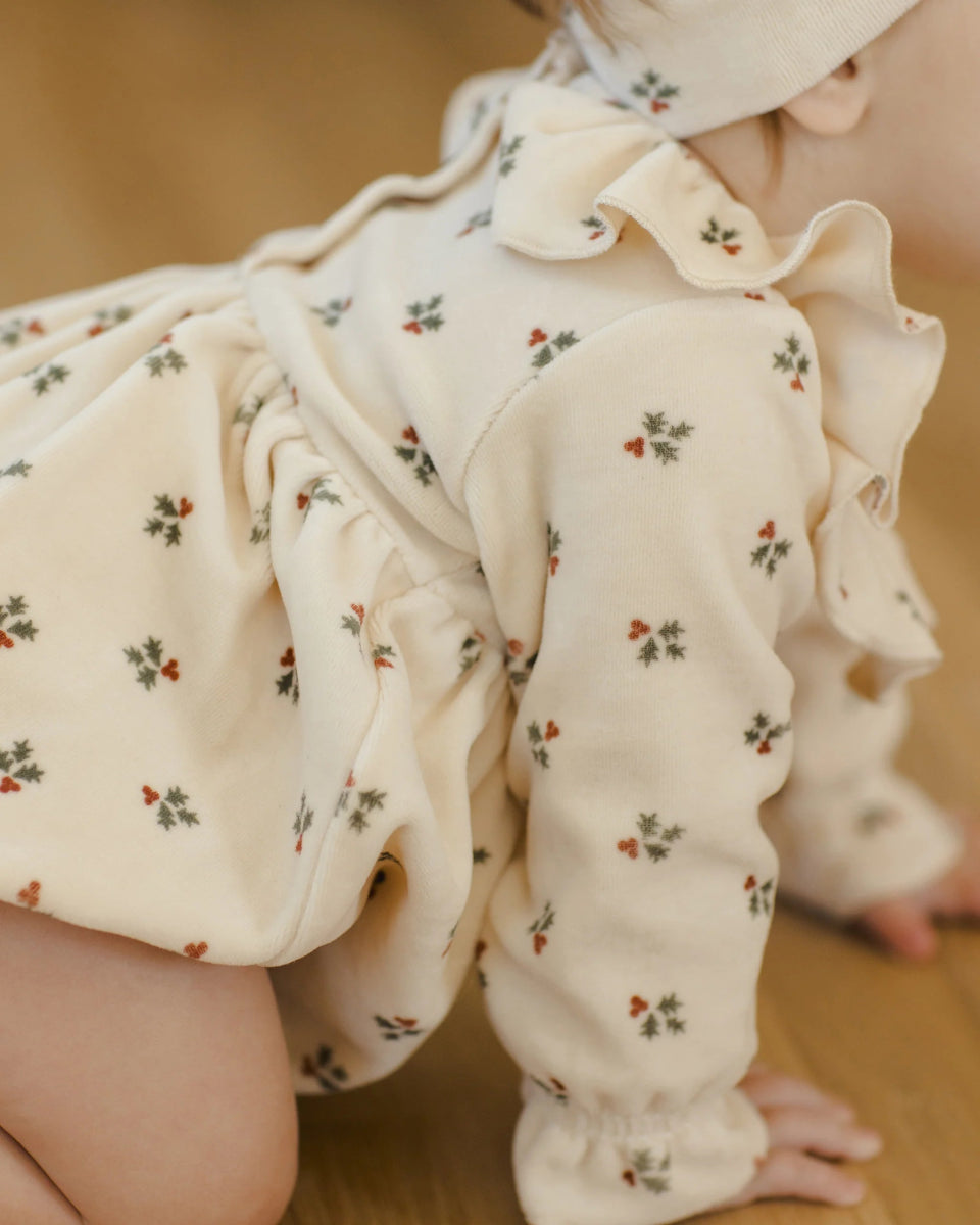 Wendy Romper in Holly Berry - Quincy Mae Baby & Toddler Clothing sold by Rosebud & Jo