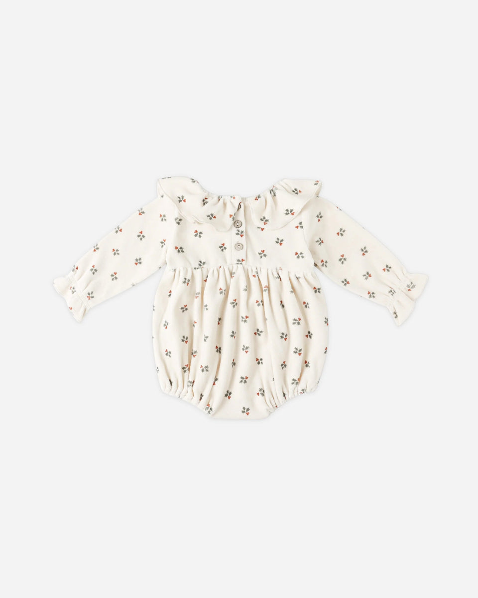 Wendy Romper in Holly Berry - Quincy Mae Baby & Toddler Clothing sold by Rosebud & Jo
