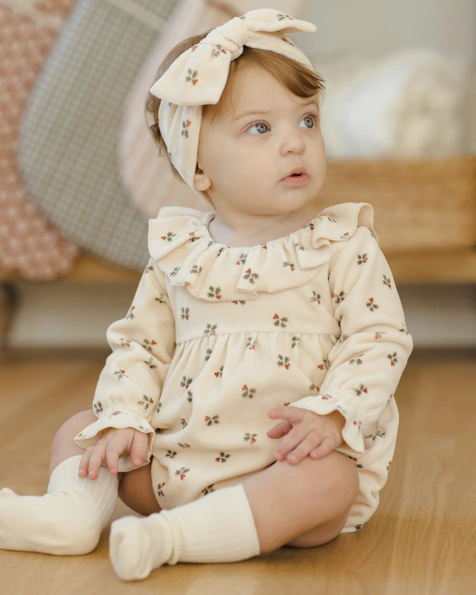 Wendy Romper in Holly Berry - Quincy Mae Baby & Toddler Clothing sold by Rosebud & Jo
