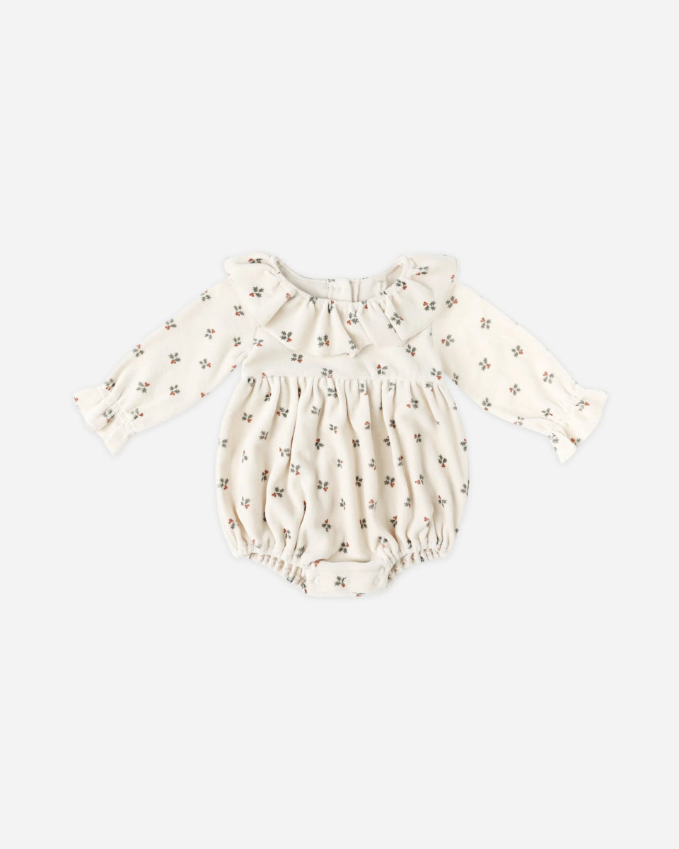 Wendy Romper in Holly Berry - Quincy Mae Baby & Toddler Clothing sold by Rosebud & Jo