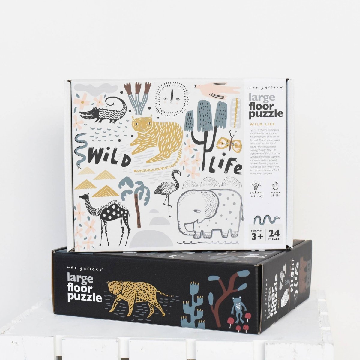 Wild Life 24 - Piece Floor Puzzle – Eco - Friendly Educational Toy - Wee Gallery Puzzle sold by Rosebud & Jo