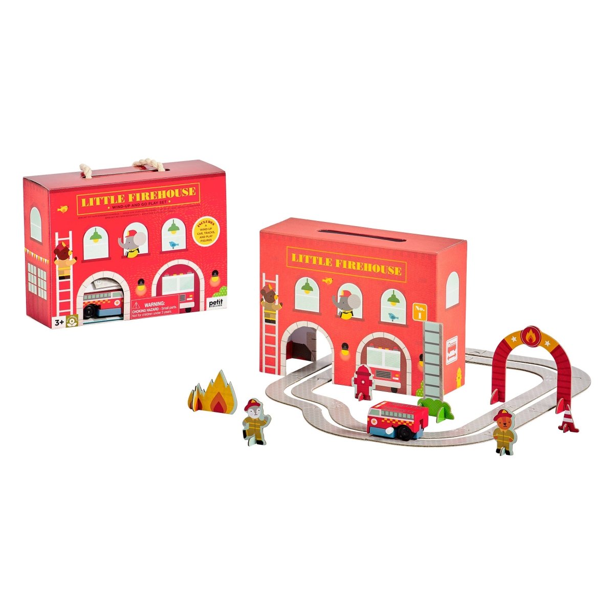 Wind Up & Go Fire Station Play Set - Chronicle Books Toys sold by Rosebud & Jo