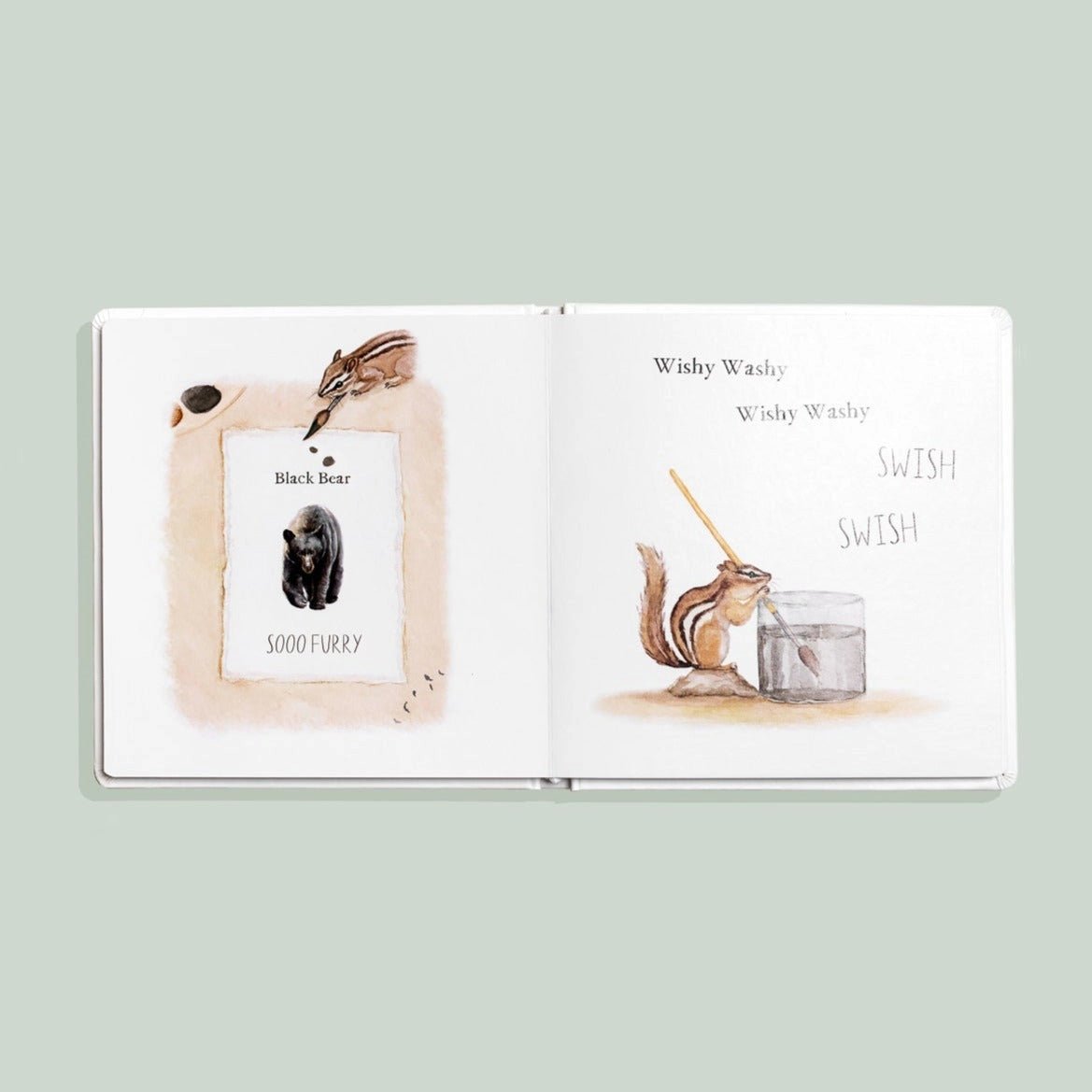 Wishy Washy: A Board Book of First Words and Colors - Paige Tate & Co. Book sold by Rosebud & Jo