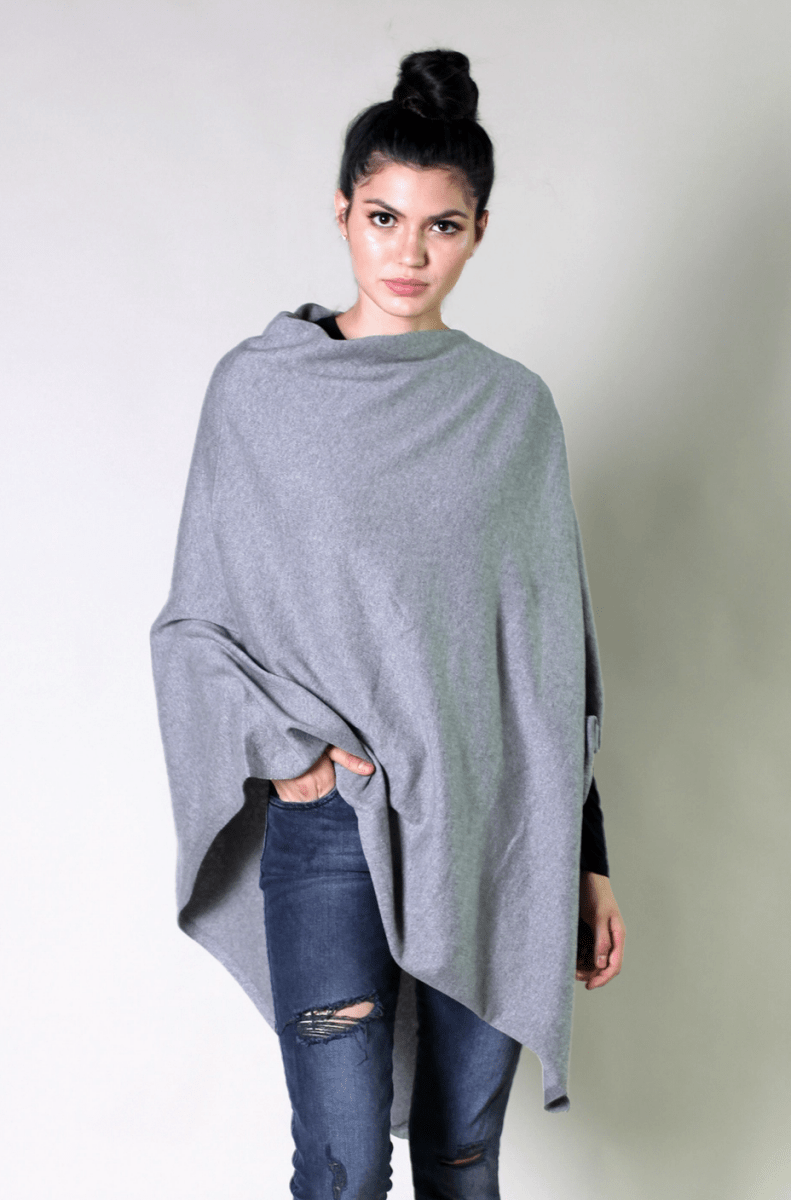 Women’s Eco - Chic Poncho Sweater Knit Pullover - Viverano Women's Clothing sold by Rosebud & Jo