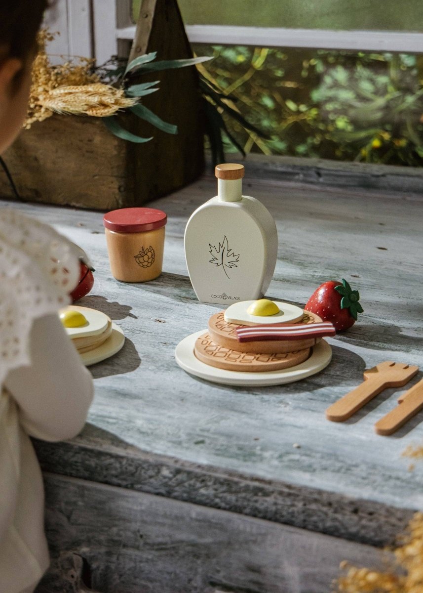Wooden Brunch Playset - Coco Village Toys sold by Rosebud & Jo