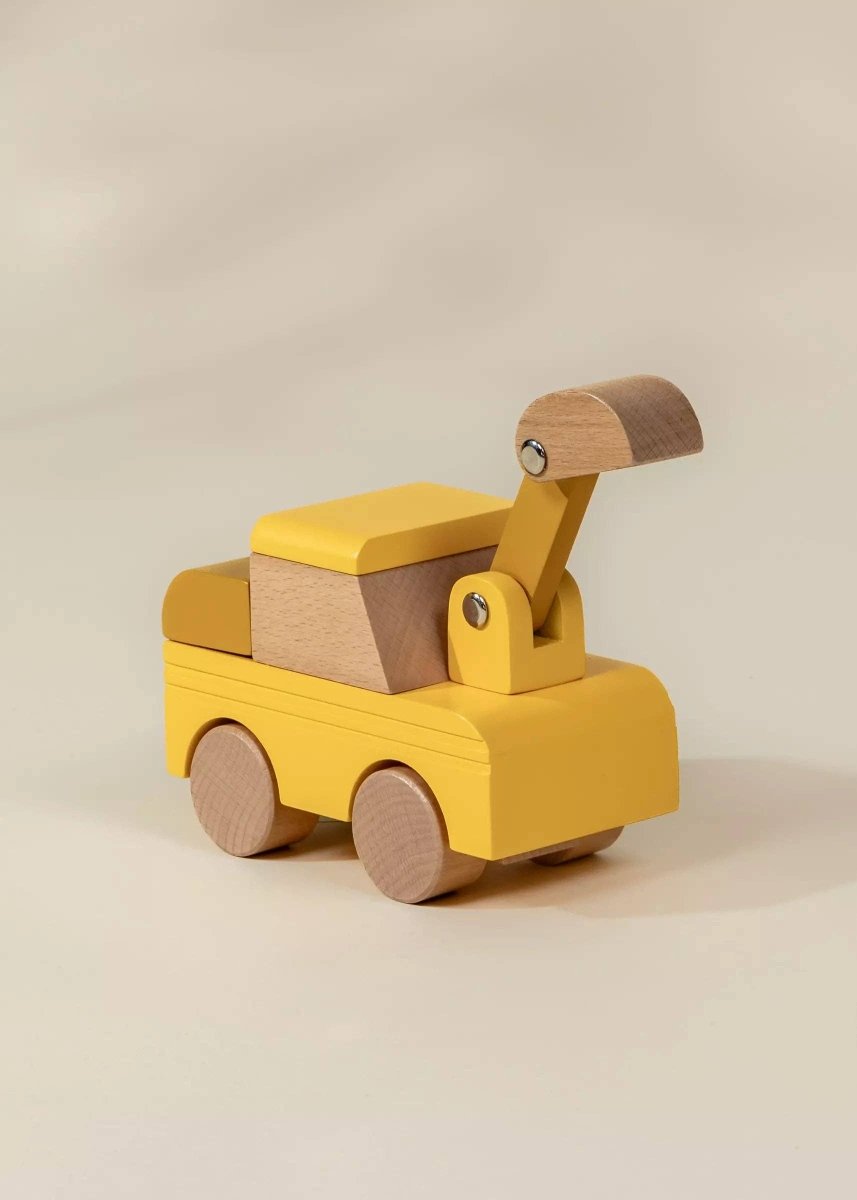 Wooden Construction Vehicle - Excavator - Coco Village Toys sold by Rosebud & Jo