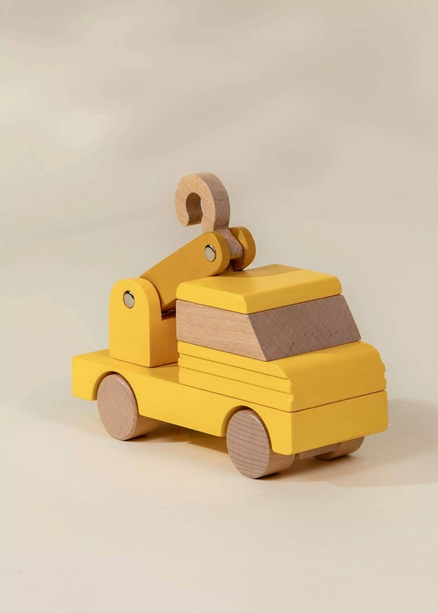 Wooden Construction Vehicle - Tow Truck - Coco Village Toys sold by Rosebud & Jo