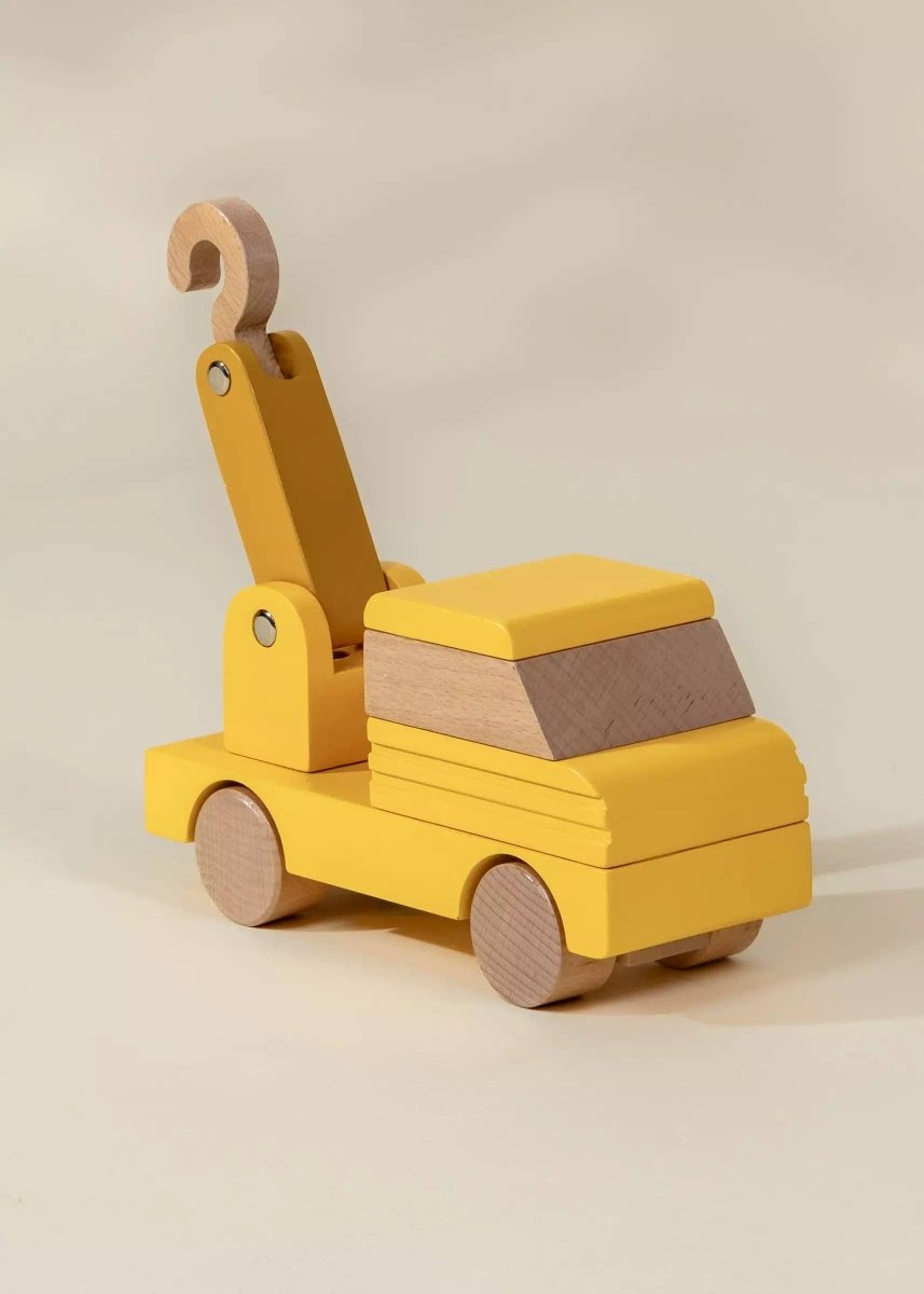 Wooden Construction Vehicle - Tow Truck - Coco Village Toys sold by Rosebud & Jo