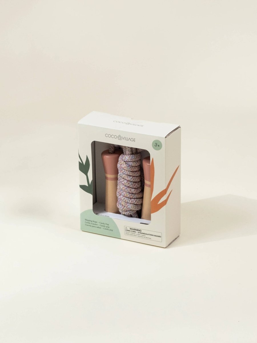 Wooden Handle Skipping Rope – Candy Pop - Coco Village Toys sold by Rosebud & Jo
