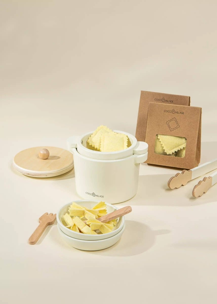 Wooden Pasta Playset - Coco Village Toys sold by Rosebud & Jo