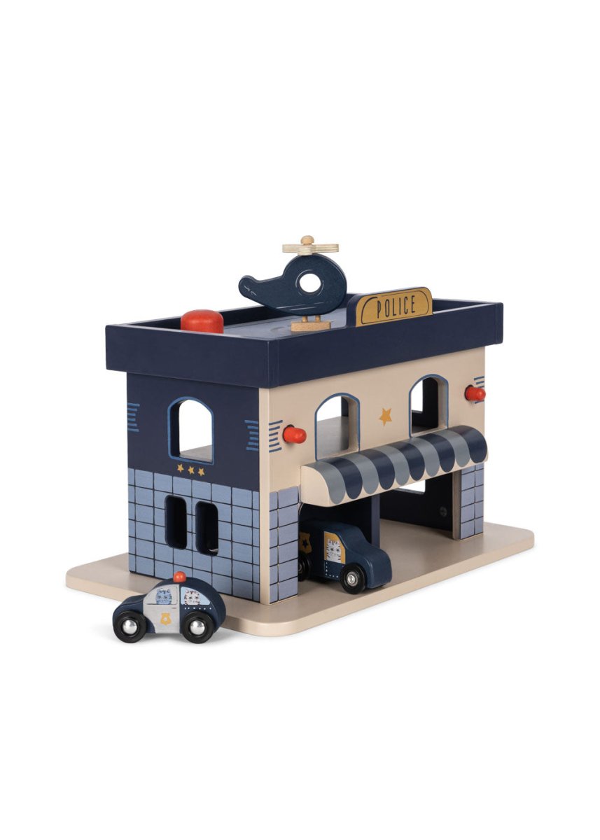 Wooden Police Station Playset - Konges Sløjd A/S Toys sold by Rosebud & Jo